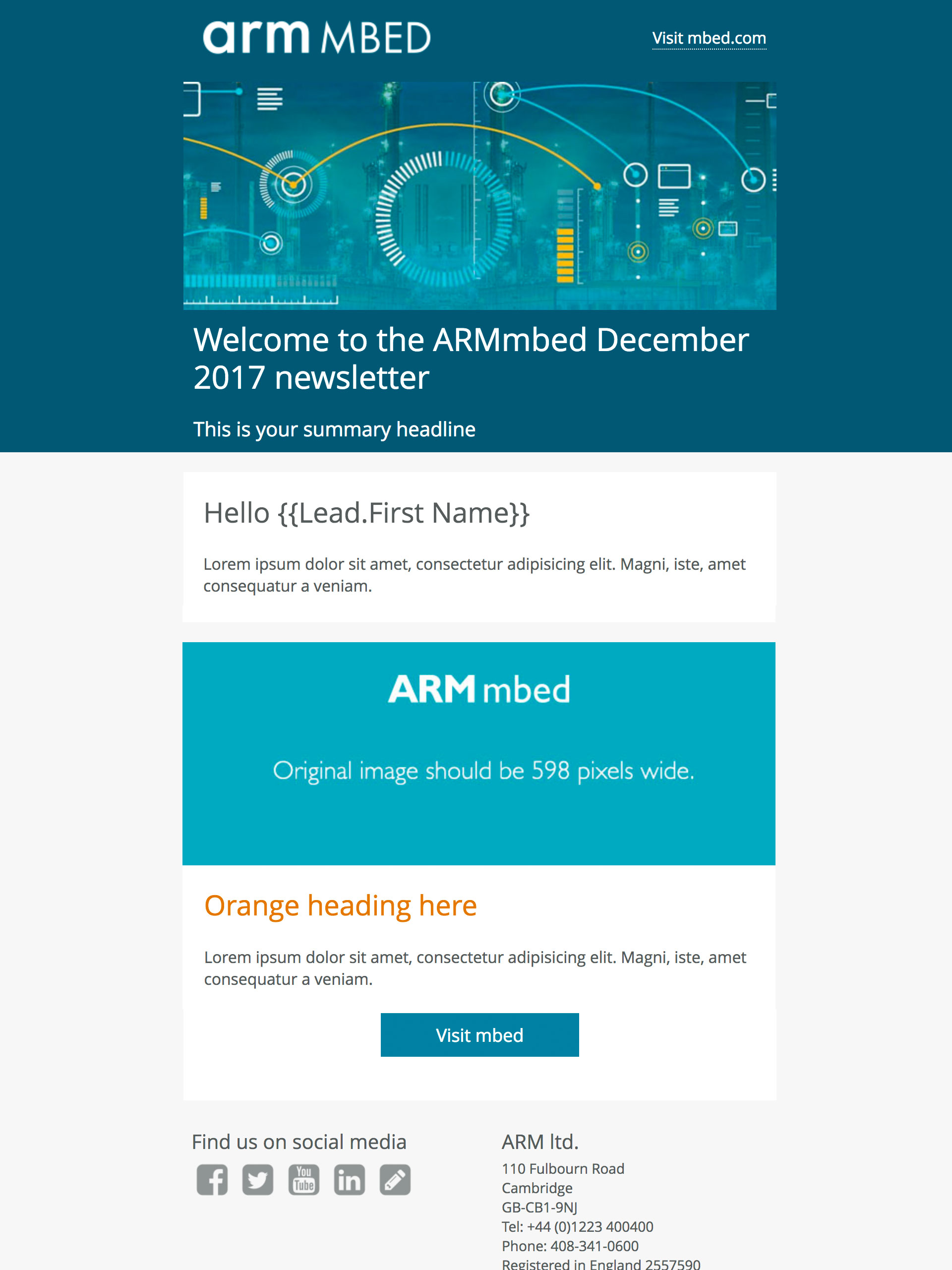 arm mbed email template