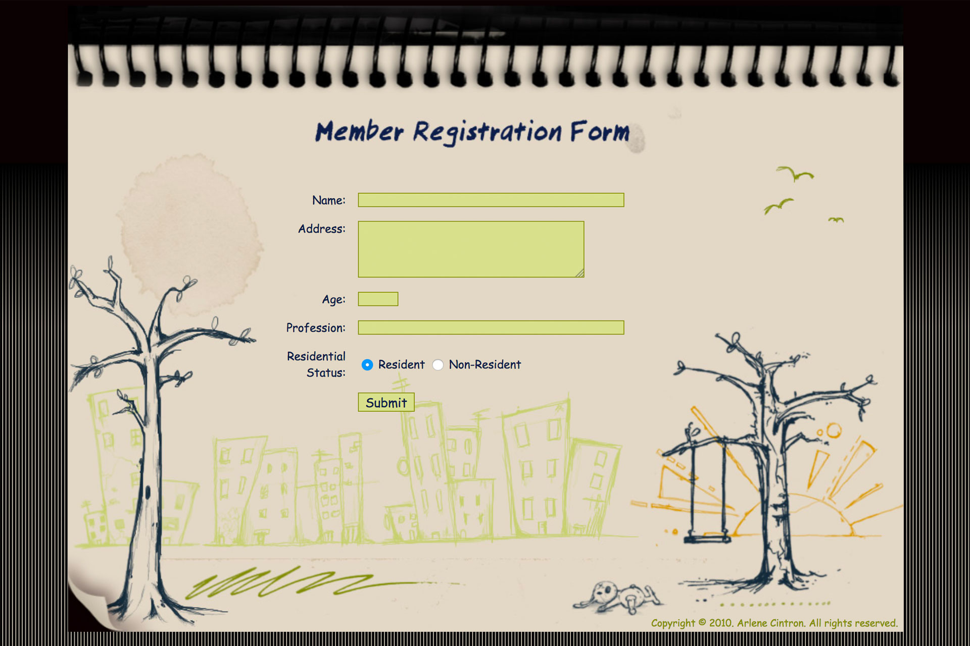 member registration form